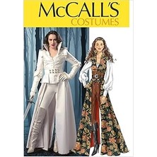 Indispensablely Mccall's Patterns M6819 Kadın Korsan Cadılar Bayramı Cosplay Kostüm Dikiş Deseni, Bedenler