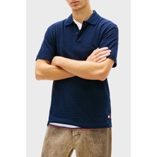 Tommy Jeans Pamuk Karışımlı Regular Fit Düğmeli Polo Yaka T Shirt Erkek Polo Yaka T Shirt DM0DM22703 C1G