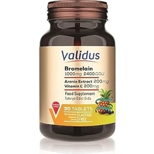 Indispensablely Validus Bromelain 1000 2400 Gdu Aronia 200 30 Tablets