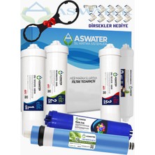As Water Ihlas Aura Cebilon ve Tüm Kapalı Kasa Cihazlar ile Uyumlu 6 Aşamalı 6 Lı Elıte Filtre Seti Mineralli