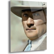 Shiny Art Atatürk Portre Cam Tablo - ATA053