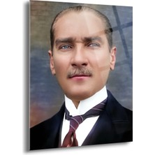 Shiny Art Atatürk Portre Cam Tablo - ATA030