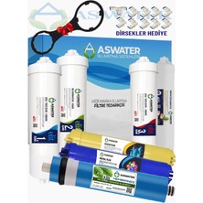 As Water Tüm Kapalı Kasa Cihazlar ile Uyumlu 7 Li Elite Filtre Seti Quick Bağlantı Iki Taraftan Geçmeli