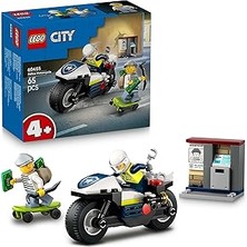 Indispensablely City Polis Motosikleti Takibi 60455-4 Yaş Üzeri Kız Erkek Çocuklar Için Polis Motosikleti O