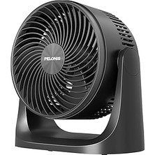 Indispensablely Pelonis Küçük Oda - Masa Fanı, 38DB Sessiz Çalışma, 100° Dikey Hareket, 3 Kademeli Güç, Siyah