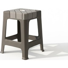 Mandella Sağlam Plastik Dolce Büyük Tabure Antrasit