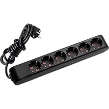 Indispensablely Multi-Let 6lı Topraklı Kablolu Ç.k 3mt Siyah Priz