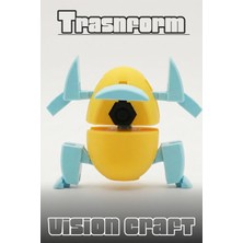 Modelerman Design Transforming Egg Figür 3D Baskı Model Koleksiyon Oyun Diorama Kişiselleştirilebilir Hediye