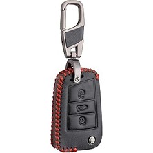 Indispensablely Alisveristime Deri Anahtar Kılıfı (Seat Leon, Ibiza ile Uyumlu)