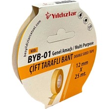 Yıldızlar Çift Taraflı Bant 12MMX25M - 4 Adet