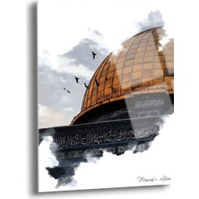 Shiny Art Mescid-I Aksa Islami Cam Tablo - ISL027
