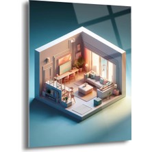 Shiny Art Minimal Ev Cam Tablo - MOD049