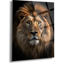 Shiny Art Korkusuz Aslan Cam Tablo - MOD102
