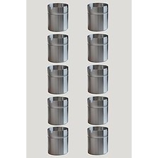 Indispensablely 10'lu Kokusuz Kapaklı Küllük | 304 Kalite Paslanmaz Çelik | Araç Bardaklık Uyumlu