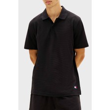 Tommy Jeans Pamuk Karışımlı Regular Fit Düğmeli Polo Yaka T Shirt Erkek Polo Yaka T Shirt DM0DM22703 Bds