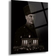 Shiny Art Atatürk Portre Cam Tablo - ATA092