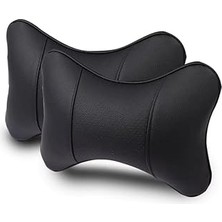 Indispensablely Oto Araç Boyun Yastığı Ortopedik Seyehat 2 Adet Siyah