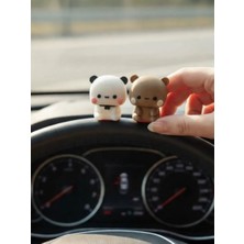ADA 3D Dudu Bubu Panda Ayıcık Çift Torpido Süsü Sevgiliye Özel Hediye Araba Sevgililer Günü