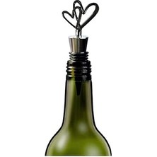 Indispensablely Çift Kalpli Yeniden Kullanılabilir Dekoratif Içecek Şarap Şişesi Tıpası