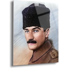 Shiny Art Atatürk Portre Cam Tablo - ATA088