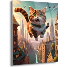 Shiny Art Mutlu Kedi Cam Tablo - MOD064