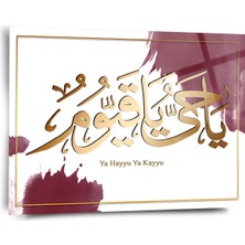 Shiny Art Ya Hayyu Ya Kayyu Yazılı Cam Tablo - ISL093