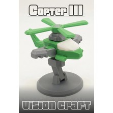 Modelerman Design Attack Helicopter Figür 3D Baskı Model Koleksiyon Oyun Diorama Kişiselleştirilebilir Hediye