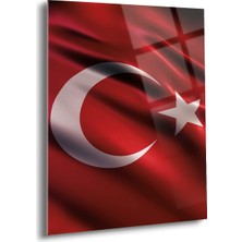 Shiny Art Türk Bayrağı Cam Tablo - ATA108