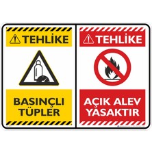 İsg Tabelam 25X35CM/DEKOTA/BASINÇLI Tüp Açık Alev Yasaktır