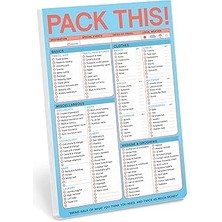 Indispensablely Knock Knock Pack This Pad (Pastel Versiyon) – Paket Listesi Seyahat Aksesuarı, 15,2 x 22,9 cm