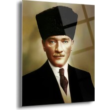 Shiny Art Atatürk Portre Cam Tablo - ATA100