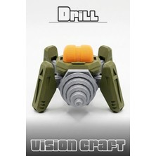 Modelerman Design Drill Mech Robot Figür 3D Baskı Model Koleksiyon Oyun Diorama Kişiselleştirilebilir Hediye