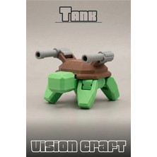 Modelerman Design Tank Küçük Kaplumbağa Figür 3D Baskı Model Koleksiyon Oyun Diorama Kişiselleştirilebilir Hediye
