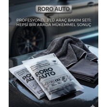 Roro Auto Alpler Mikrofiber Yıkama & Kurulama Seti Yıkama Eldiveni Cam Bezi Kurulama Havlusu