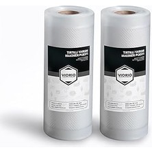 Indispensablely 10 Metre Tırtıklı Rulo Vakum Poşeti Torbası (Seçenekli̇) (25 Cm)