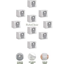 Roboclinic Roborock S8 Plus, S8 Pro Ultra Robot Süpürge Uyumlu Yedek Toz Torbası 10 Adet