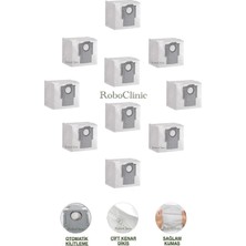 Roboclinic Roborock Q8 Max Plus Robot Süpürge Uyumlu Yedek Çöp Toz Torbası 10 Adet