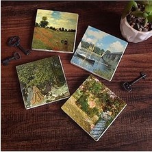 Indispensablely Pinecone Claude Monet Bahçede, Kırda Öğle Yemeği, Argenteuil'de Köprü, Gelincikler Taş Bardak