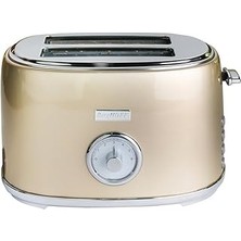 Indispensablely Berghoff Gem Metallic 2 Dilim Ekmek Kızartma Makinesi – 815 W, Paslanmaz Çelik Gövde | Gold