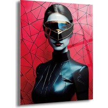 Shiny Art Fütüristik Kadın Cam Tablo - MOD072