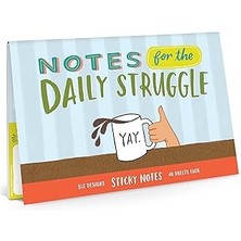 Indispensablely Em &amp; Friends Daily Struggle Yapışkan Not Paketi, 6 Yapışkan Not Pedi Seti, 6,3 x 6,3 cm 40 Y