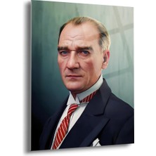 Shiny Art Atatürk Portre Cam Tablo - ATA050