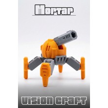 Modelerman Design Mortar Mech Robot Figür 3D Baskı Model Koleksiyon Oyun Diorama Kişiselleştirilebilir Hediye