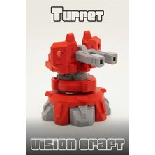 Modelerman Design Sentry Turret Robot Figür 3D Baskı Model Koleksiyon Oyun Diorama Kişiselleştirilebilir Hediye