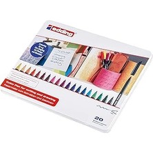 Indispensablely Edding 1200 Ince Uçlu Keçeli Kalem - 20 Parlak Renkli Set - Yuvarlak Uçlu 1 mm