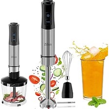 Indispensablely 5'ı 1 Arada 1 Arada 1200 W Daldırma Mikseri, Doğrayıcı, Çırpıcı, Süt Köpürtücü, Güçlü Dozaj Ba