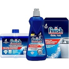 Indispensablely Temizlik Bakım Seti (Parlatıcı 400 ml + Makine Temizleyici Sıvı 250 ml + Tuz 500 G)