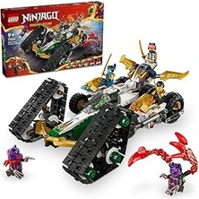 Indispensablely Ninjago Ninja Ekibi Kombo Araç 71820, 9 Yaş Üzeri Için Planör, Yarış Arabası 2 Motosikle