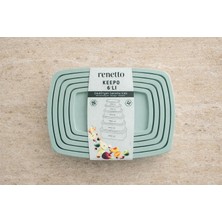 6'lı Iç Içe Geçen Saklama Kabı/buzdolabı Düzeni/piknik ve Ofis Amaçlı Pratik Kullanım