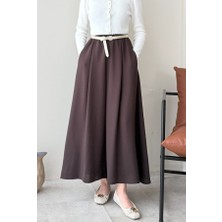 Molly Nelly Kadın Bol Paça Etekli Pantolon